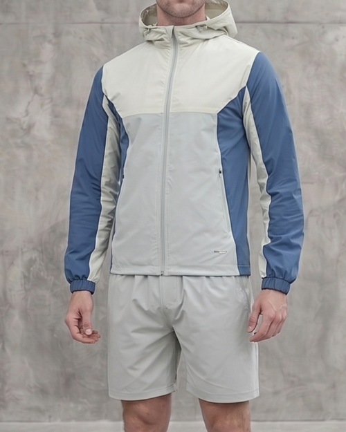 Active Colour Block Short — Beige