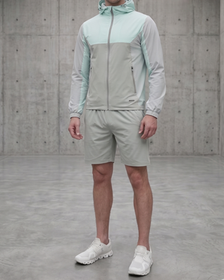 Active Colour Block Short — Green VIP