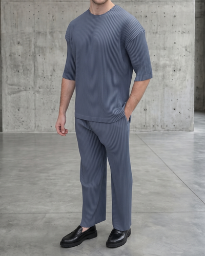 Pleated Trousers — Grey