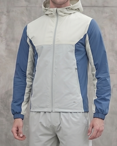 Active Colour Block Jacket — Beige