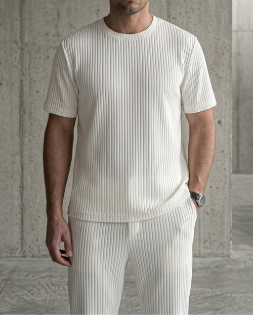 Pleated T-Shirt — Off White