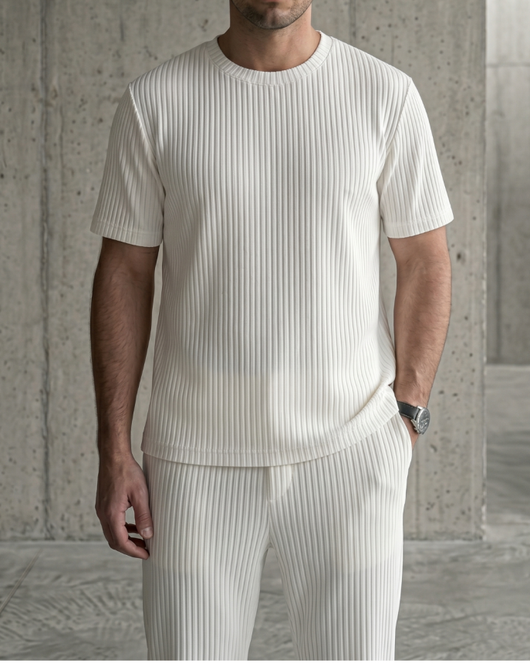 Pleated T-Shirt — Off White
